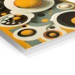 Layered Orbital Geometry metal wall art print, view 2