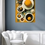 Layered Orbital Geometry metal wall art print, view 5