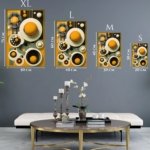 Layered Orbital Geometry metal wall art print, view 6