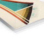 Teal and Rust Geometric Ascent metal wall art print, view 2