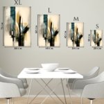 Teal and Gold Vertical Rhythm metal wall art print, view 6