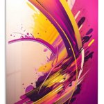 Electric Magenta Motion metal wall art print