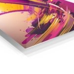 Electric Magenta Motion metal wall art print, view 2