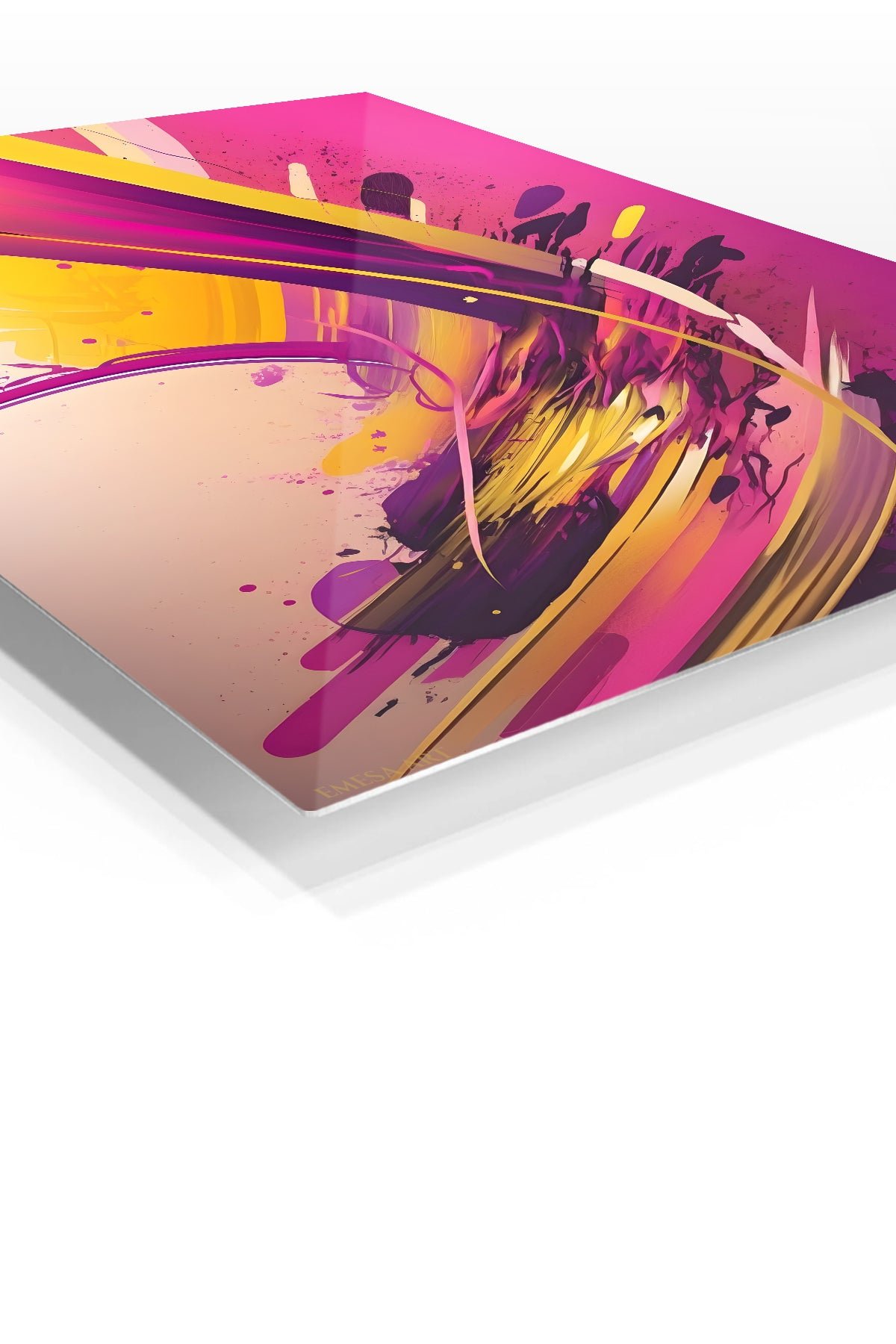 Electric Magenta Motion metal wall art print, view 2