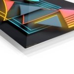 Neon Geometric Triangle Array metal wall art print, view 2