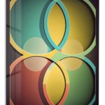 Interlocking Color Rings metal wall art print