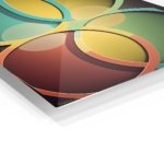 Interlocking Color Rings metal wall art print, view 2