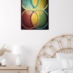 Interlocking Color Rings metal wall art print, view 5