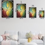 Interlocking Color Rings metal wall art print, view 6