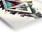 Fragmented Teal Portrait metal wall art print, view 2