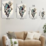 Fragmented Teal Portrait metal wall art print, view 6