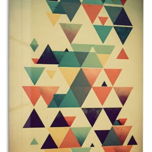 Vintage Triangle Mosaic metal wall art print
