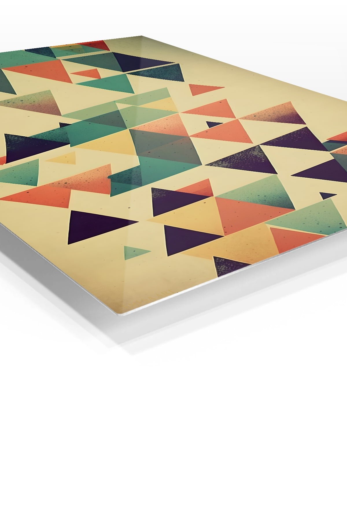 Vintage Triangle Mosaic metal wall art print, view 2
