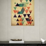 Vintage Triangle Mosaic metal wall art print, view 4