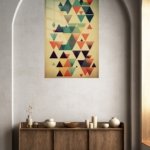 Vintage Triangle Mosaic metal wall art print, view 5