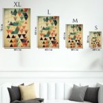 Vintage Triangle Mosaic metal wall art print, view 6