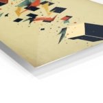 Floating Cubes and Color Arrows metal wall art print, view 2