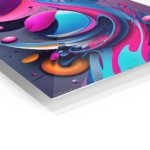 Neon Orbital Flow metal wall art print, view 2