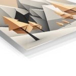 Amber Pines Below Geometric Peaks metal wall art print, view 2