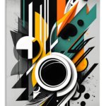 Orbiting Geometry metal wall art print