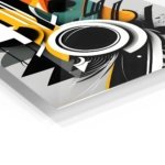 Orbiting Geometry metal wall art print, view 2