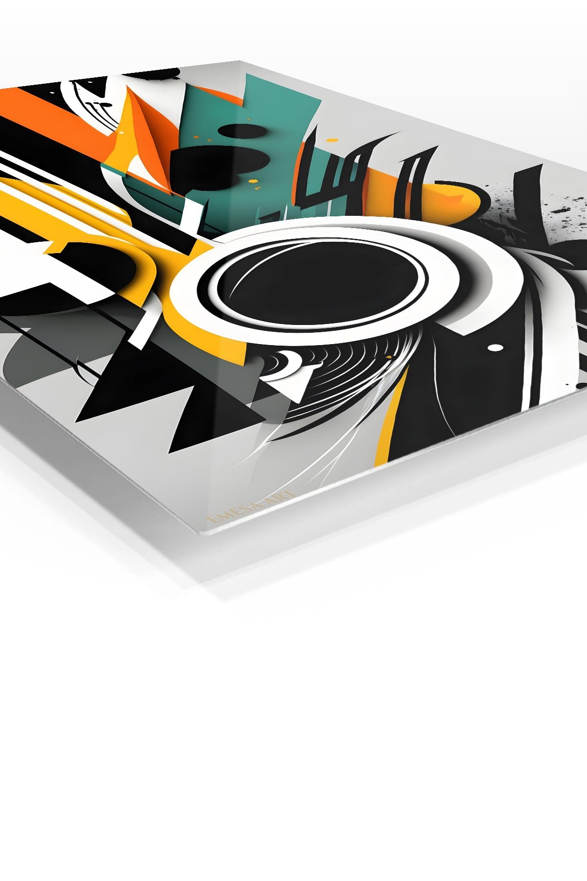 Orbiting Geometry metal wall art print, view 2