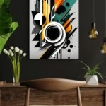 Orbiting Geometry metal wall art print, view 4