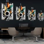 Orbiting Geometry metal wall art print, view 6