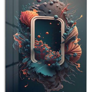 Coral Portal Reverie metal wall art print