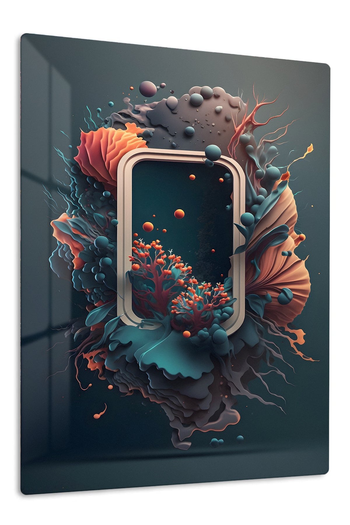 Coral Portal Reverie metal wall art print