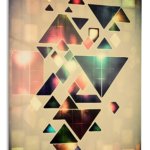 Luminous Geometric Mosaic metal wall art print