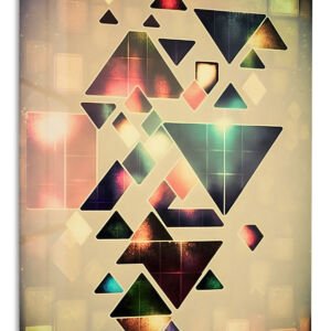Luminous Geometric Mosaic metal wall art print