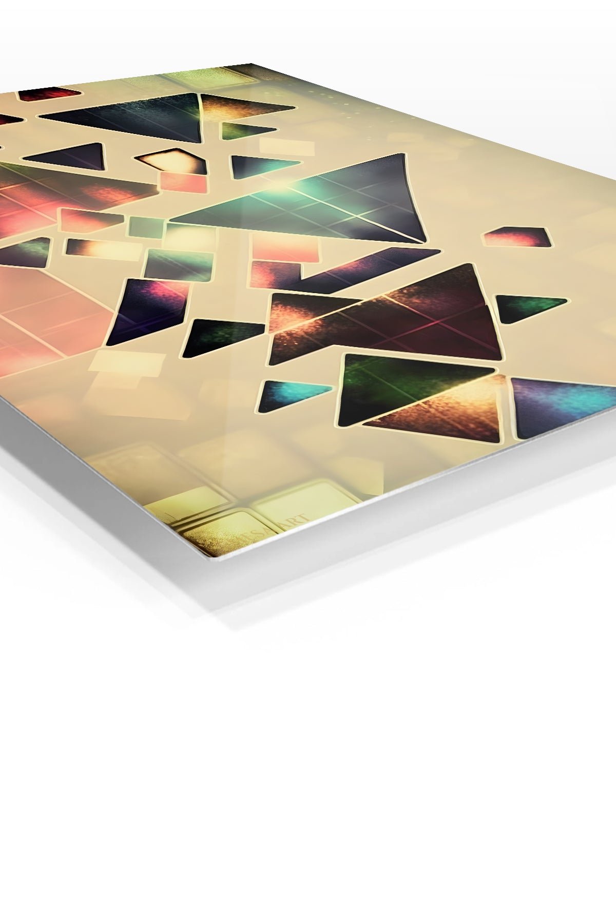 Luminous Geometric Mosaic metal wall art print, view 2