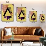 Golden Triangle Rhythm metal wall art print, view 6