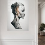 Faceted Portrait in Profile metal wall art print, view 5
