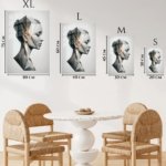 Faceted Portrait in Profile metal wall art print, view 6