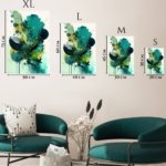 Teal Botanical Energy metal wall art print, view 6