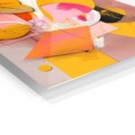 Coral Orbit Geometry metal wall art print, view 2