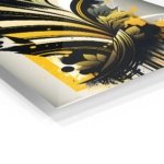 Golden Botanical Silhouette metal wall art print, view 2