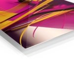 Magenta and Gold Motion metal wall art print, view 2