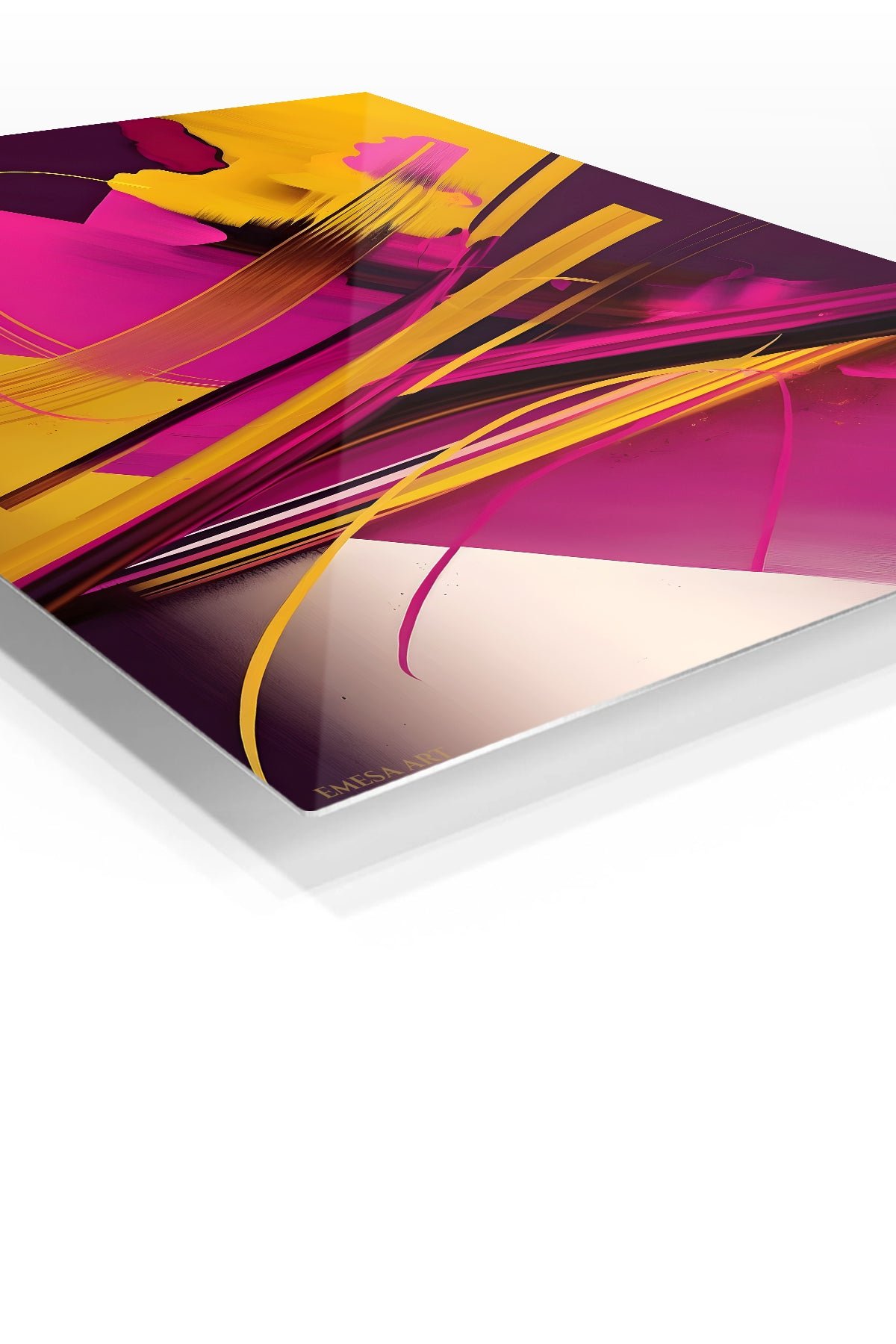 Magenta and Gold Motion metal wall art print, view 2