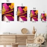 Magenta and Gold Motion metal wall art print, view 6