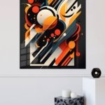 Orbiting Geometric Energy metal wall art print, view 4
