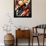 Orbiting Geometric Energy metal wall art print, view 5