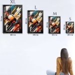 Orbiting Geometric Energy metal wall art print, view 6