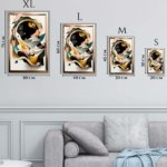Golden Orbit Abstract Relief metal wall art print, view 6