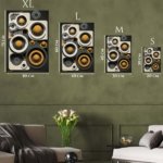 Amber Orbit Relief metal wall art print, view 6