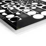 Monochrome Circle Grid metal wall art print, view 2