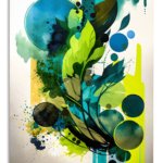 Verdant Orbit metal wall art print