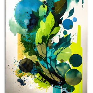 Verdant Orbit metal wall art print